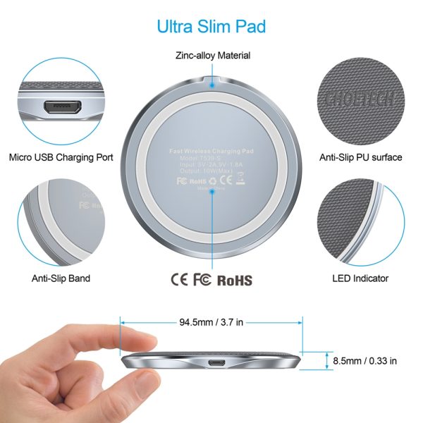 Choetech T539-S Fast Wireless Charger - Image 5