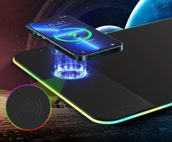 CHOETECH T543-F RGB Illuminated 15W Wireless Charging Mouse Pad - Image 2