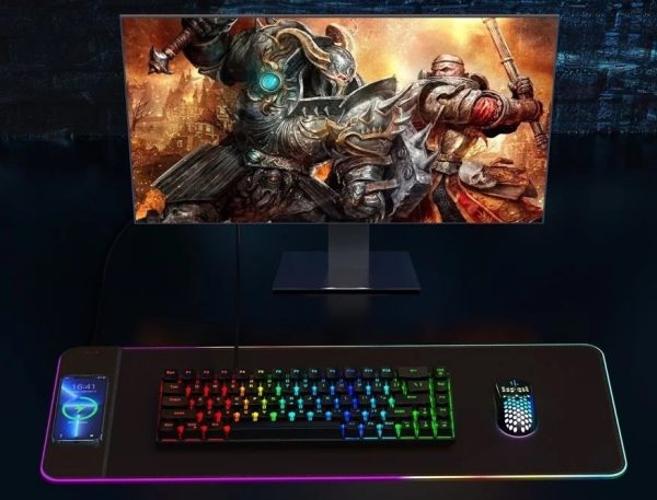 CHOETECH T543-F RGB Illuminated 15W Wireless Charging Mouse Pad - Image 3