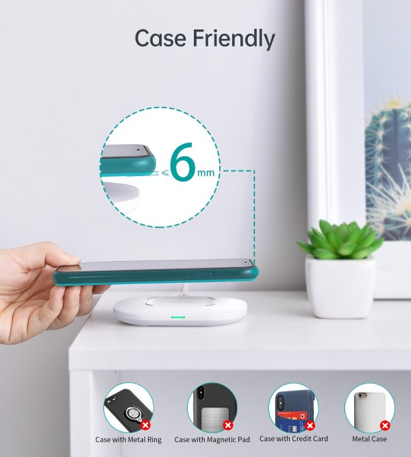 CHOETECH T550-F Airpods/Phone Wireless Fast Charging Pad - Image 5