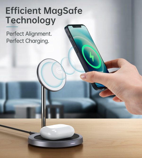 Choetech T575-F MagSafe iPhone Magnetic Wireless Charger Stand - Image 2