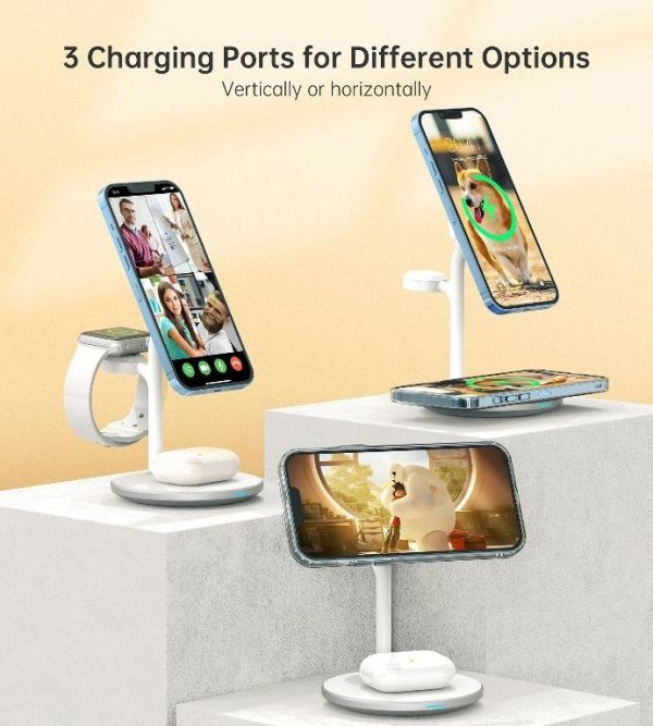 CHOETECH T585-F 3-in-1 Wireless Charging Station Dock - Image 5
