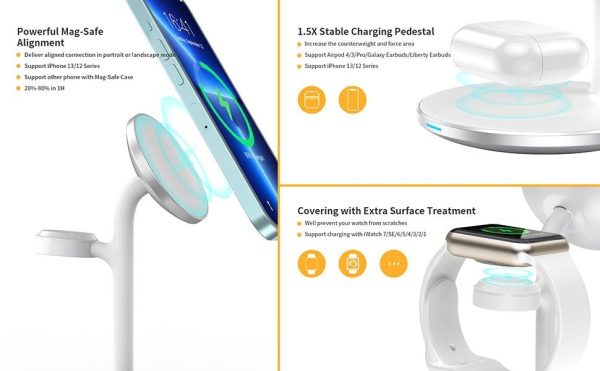 CHOETECH T585-F 3-in-1 Wireless Charging Station Dock - Image 7