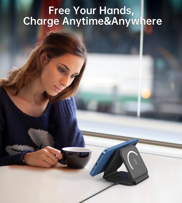CHOETECH T588-F-BK 3-in-1 Foldable Fast Wireless Charger for Phone/Watch/Earphone - Image 6
