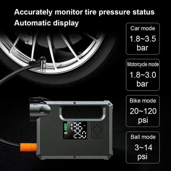 CHOETECH TC0017 4-in-1 10000mAh Car Jump Starter + Power Bank + Air Pump + LED Flashlight - Image 2