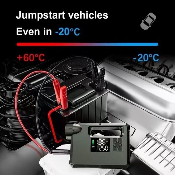 CHOETECH TC0017 4-in-1 10000mAh Car Jump Starter + Power Bank + Air Pump + LED Flashlight - Image 3