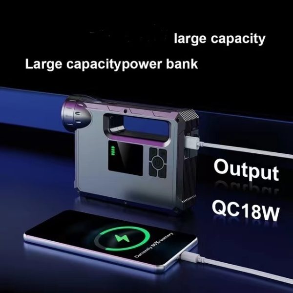 CHOETECH TC0017 4-in-1 10000mAh Car Jump Starter + Power Bank + Air Pump + LED Flashlight - Image 4