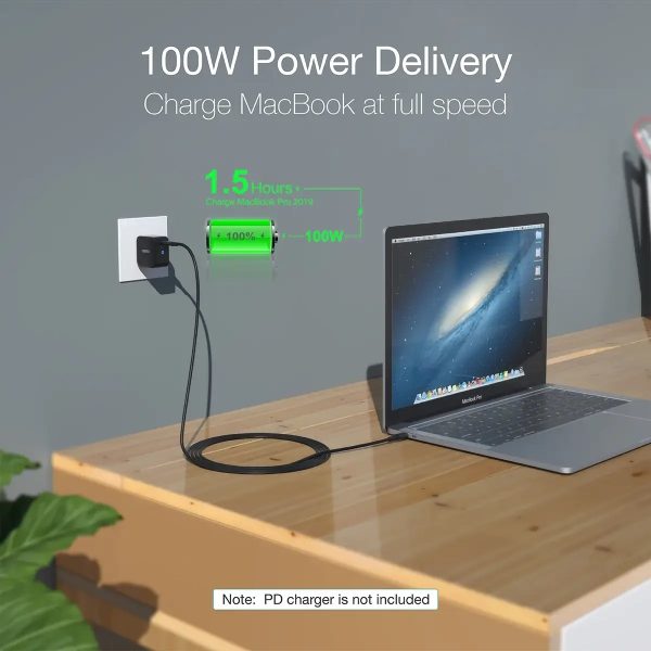 CHOETECH XCC-1027 USB-C M to M PD100W 5 Cable 2M - Image 4