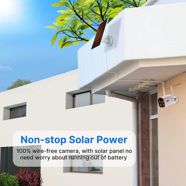 Hiseeu C40 Indoor/Outdoor WiFi Battery Camera With Solar Panel - Image 4