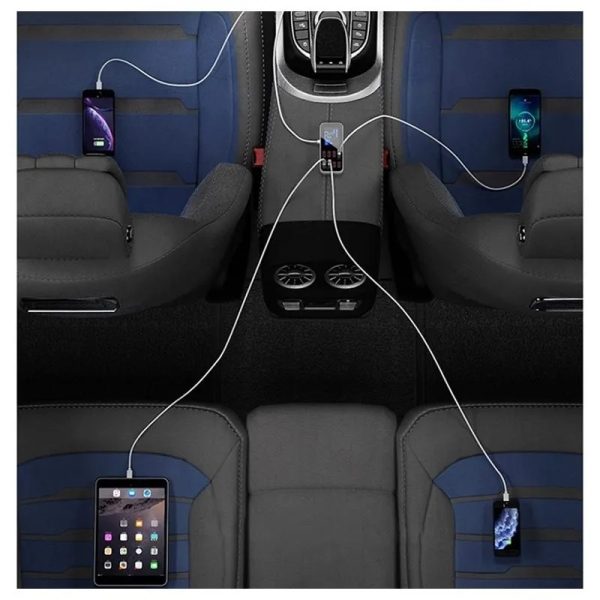 8-Port PD+QC3.0 Car Charger with LED Display - Image 5