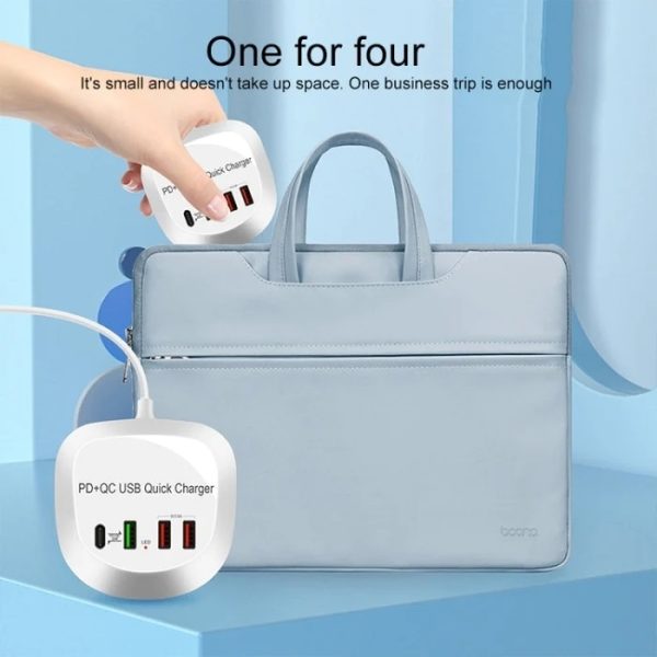 4-Port PD+QC3.0 Charger 40W with AU AC Adapter - Image 4