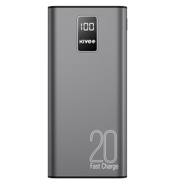 KIVEE PT23 20000mAh Power Bank with Digital Display Black - Image 2