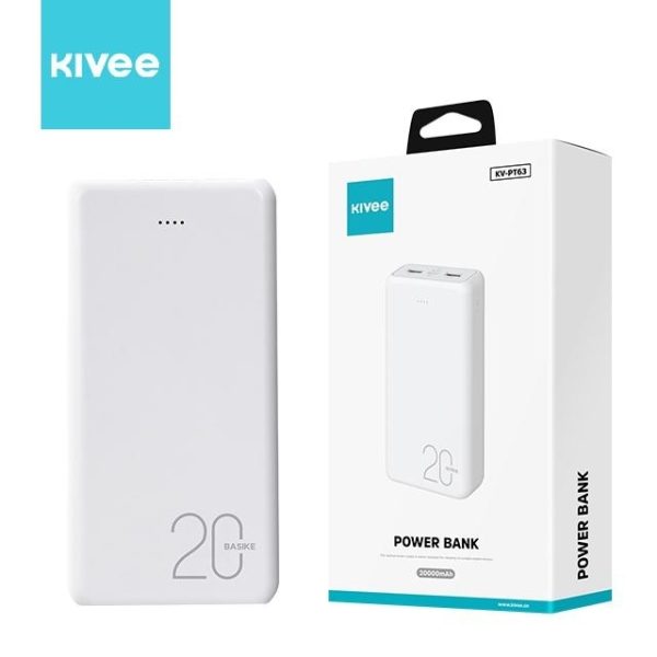 KIVEE PT63 20000mAh Power Bank White - Image 8