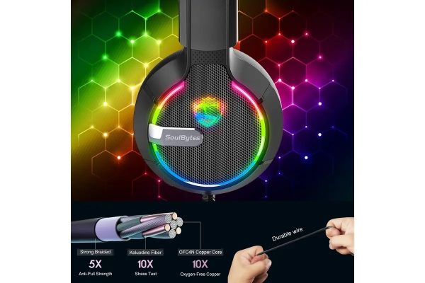 SoulBytes S19 RGB Gaming Headphones - Image 5