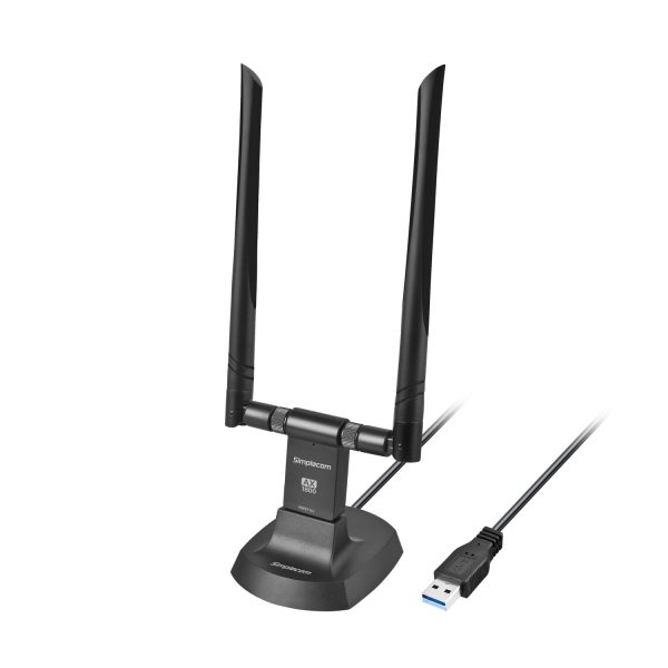 Simplecom NW811v2 AX1800 Dual Band WiFi 6 USB Adapter 802.11ax with 2x 5dBi High Gain Antennas - Image 2