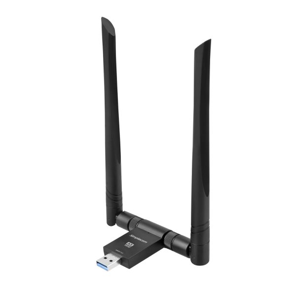 Simplecom NW811v2 AX1800 Dual Band WiFi 6 USB Adapter 802.11ax with 2x 5dBi High Gain Antennas - Image 3
