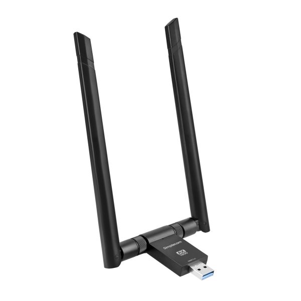 Simplecom NW811v2 AX1800 Dual Band WiFi 6 USB Adapter 802.11ax with 2x 5dBi High Gain Antennas - Image 4