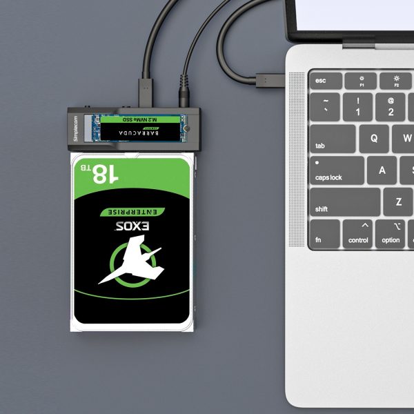 Simplecom SA536 USB to M.2 and SATA 2-IN-1 Adapter for 2.5"/3.5" HDD & NVMe/SATA M.2 SSD with Power Supply USB 3.2 Gen2 10Gbps - Image 8