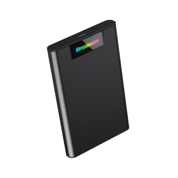 Simplecom SE239 Tool-free 2.5" SATA HDD SSD to USB-C Enclosure with RGB Lights USB 3.2 Gen 2 - Image 3