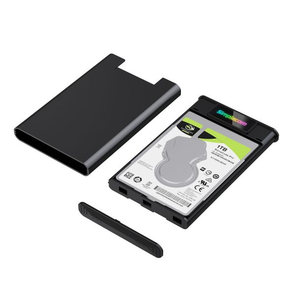 Simplecom SE239 Tool-free 2.5" SATA HDD SSD to USB-C Enclosure with RGB Lights USB 3.2 Gen 2 - Image 4