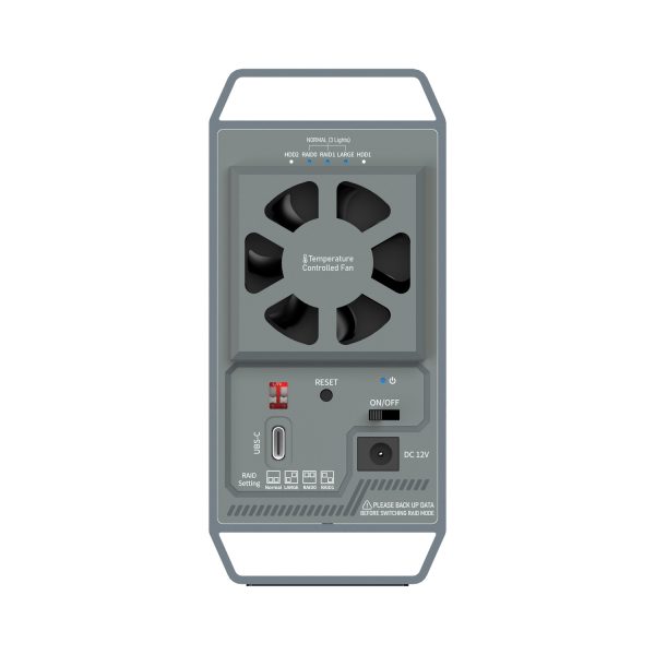 Simplecom SE482 SuperSpeed USB Dual Bay 3.5" SATA Hard Drive RAID Enclosure USB-C RAID 0/1, JBOD - Image 3