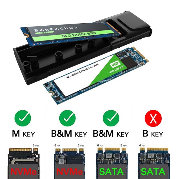 Simplecom SE504v2 NVMe / SATA Dual Protocol M.2 SSD USB-C Enclosure Tool-Free USB 3.2 Gen 2 10Gbps - Image 5
