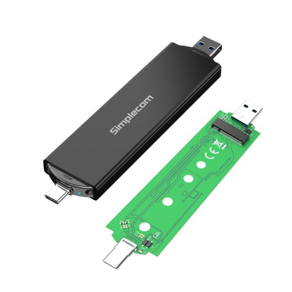 Simplecom SE522 NVMe / SATA M.2 SSD to USB 3.2 Gen 2 Dual USB Connector Enclosure - Image 4