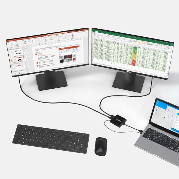 Simplecom CM214 DisplayPort Splitter 1 IN 2 OUT MST Hub for Dual Extended Screens 4K DP 1.4 - Image 4