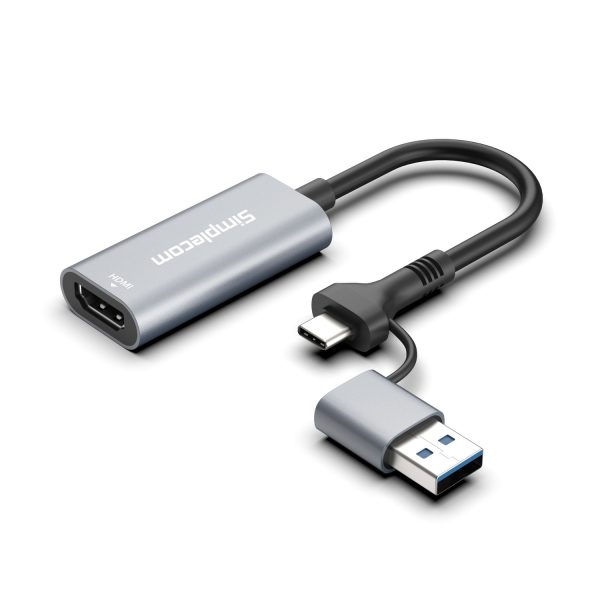 Simplecom DA306C USB 3.0 and USB-C to HDMI Video Card Adapter Full HD 1080p - Image 2