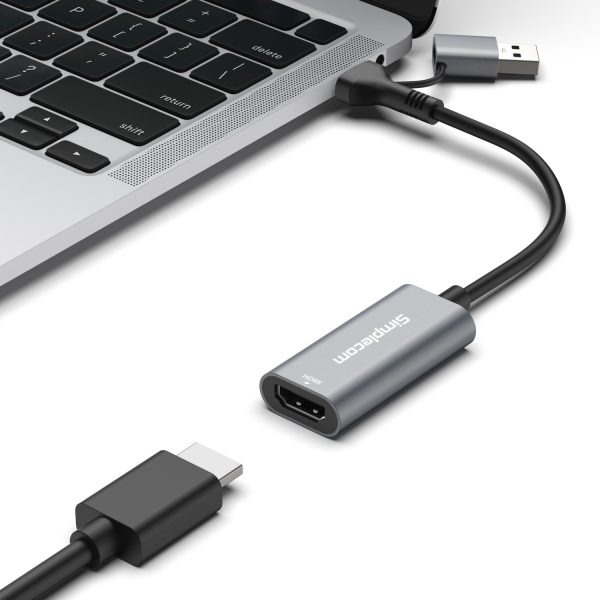 Simplecom DA306C USB 3.0 and USB-C to HDMI Video Card Adapter Full HD 1080p - Image 4