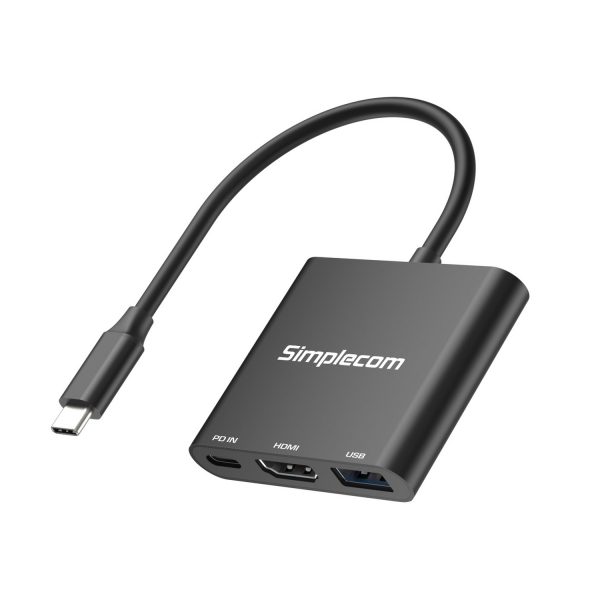 Simplecom DA320 USB-C 3-In-1 Adapter USB 3.2 Gen 1 5Gbps PD HDMI 2.0 4K@60Hz - Image 2