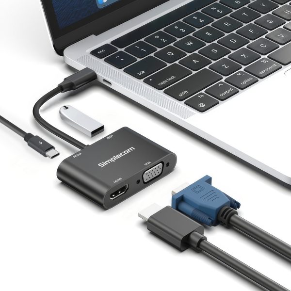 Simplecom DA440 4-in-1 USB-C Multiport Adapter with Power Delivery USB 3.0 VGA HDMI - Image 4
