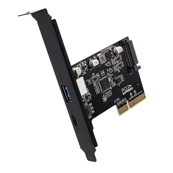 Simplecom EC312v2 PCIe x4 to 2-Port USB 3.2 Gen II 10Gbps USB-C and USB-A Expansion Card - Image 2