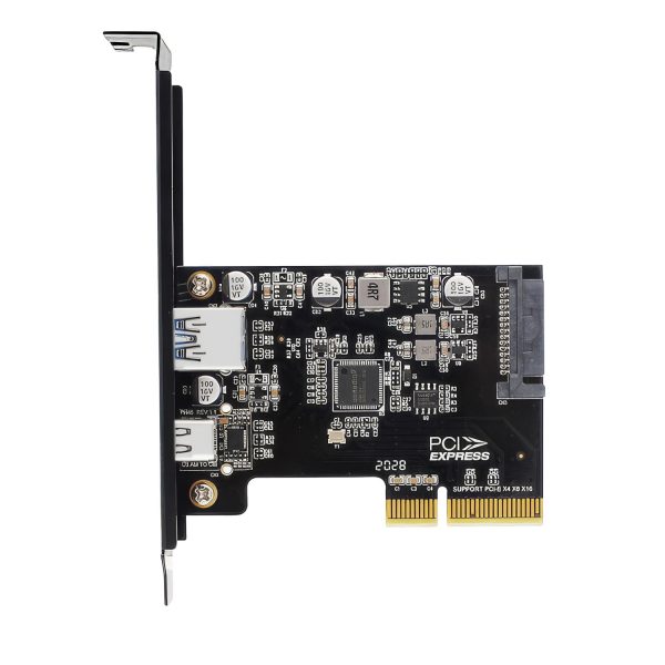 Simplecom EC312v2 PCIe x4 to 2-Port USB 3.2 Gen II 10Gbps USB-C and USB-A Expansion Card - Image 3