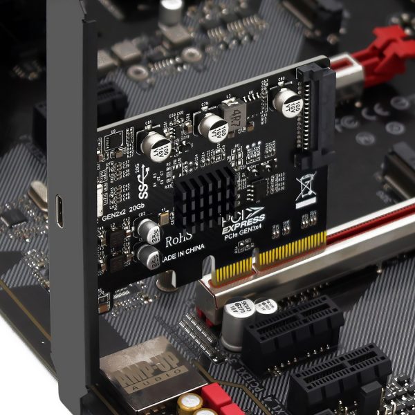 Simplecom EC318v2 PCI-e x4 to USB 3.2 Gen2x2 20Gbps USB-C Expansion Card - Image 4