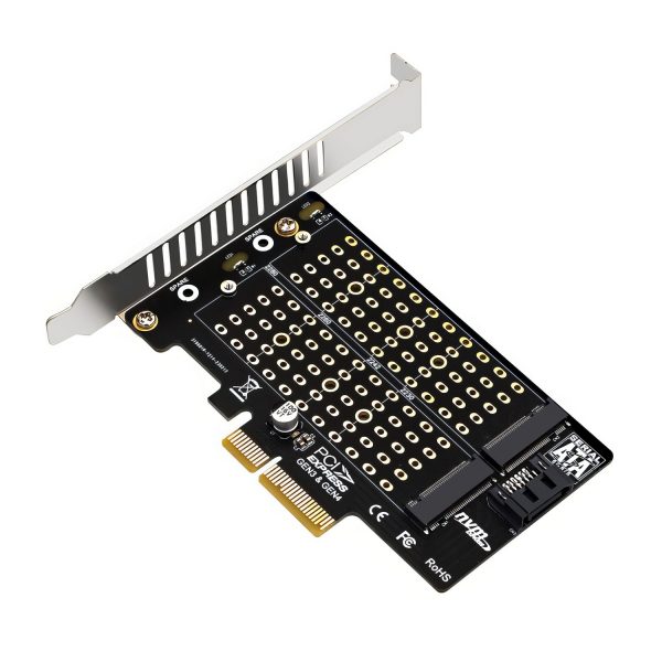 Simplecom EC412v2 NVMe and SATA M.2 SSD to PCIe x4 Expansion Card - Image 2