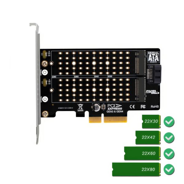 Simplecom EC412v2 NVMe and SATA M.2 SSD to PCIe x4 Expansion Card - Image 3