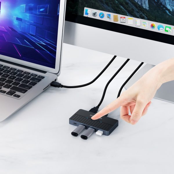 Simplecom KM320 2-Way SuperSpeed USB Switch 4-Port Hub with USB-C USB 3.0 5Gbps - Image 5