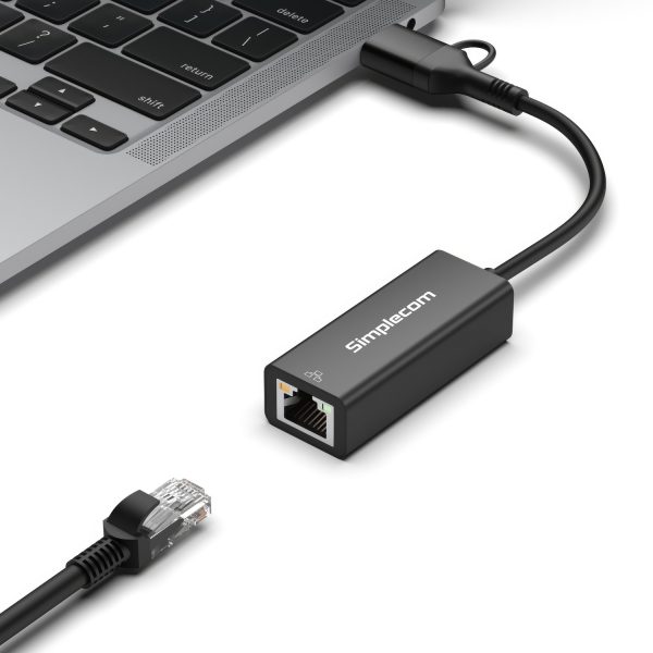 Simplecom NU315C SuperSpeed USB-C and USB-A to Gigabit Ethernet Adapter - Image 4