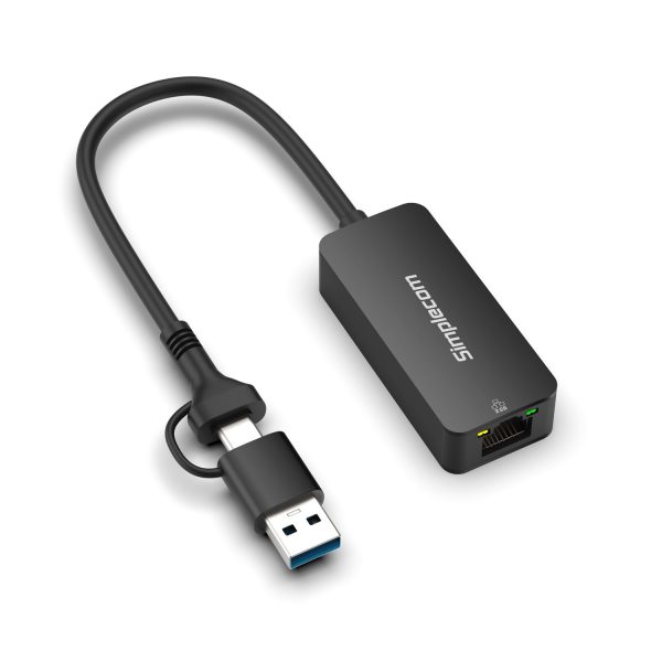 Simplecom NU405C SuperSpeed USB-C and USB-A to 2.5G Ethernet Network Adapter 2.5Gbps LAN - Image 2
