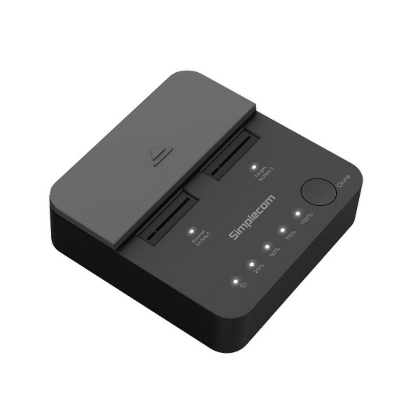 Simplecom SD550v2 USB 3.2 Gen2x2 to Dual Bay NVMe M.2 SSD Docking Station Duplicator Offline Clone - Image 4
