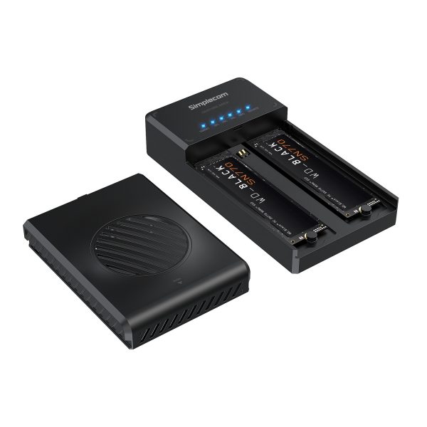 Simplecom SD560 Dual Bay NVMe M.2 SSD Enclosure Offline Clone Docking Station USB 3.2 Gen2 10Gbps - Image 3