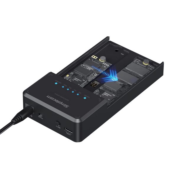 Simplecom SD560 Dual Bay NVMe M.2 SSD Enclosure Offline Clone Docking Station USB 3.2 Gen2 10Gbps - Image 6