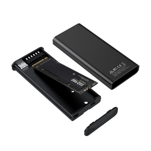 Simplecom SE530 NVMe / SATA M.2 SSD to USB-C Enclosure with SMART LED Screen USB 3.2 Gen 2 10Gbps - Image 3