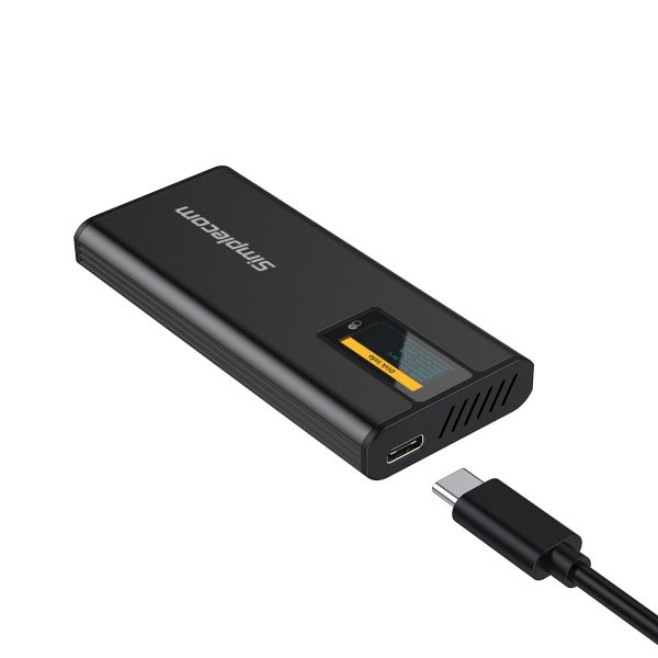 Simplecom SE530 NVMe / SATA M.2 SSD to USB-C Enclosure with SMART LED Screen USB 3.2 Gen 2 10Gbps - Image 4