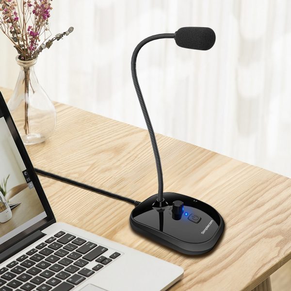 Simplecom UM360 Plug and Play USB Desktop Microphone with Headphone Jack - Image 5
