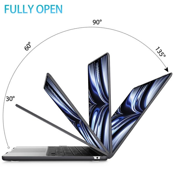 15 inch Air 2023 MacBook Air Matte Case  A2941 M2 Chip Hard Shell Case Keyboard Cover Black - Image 5