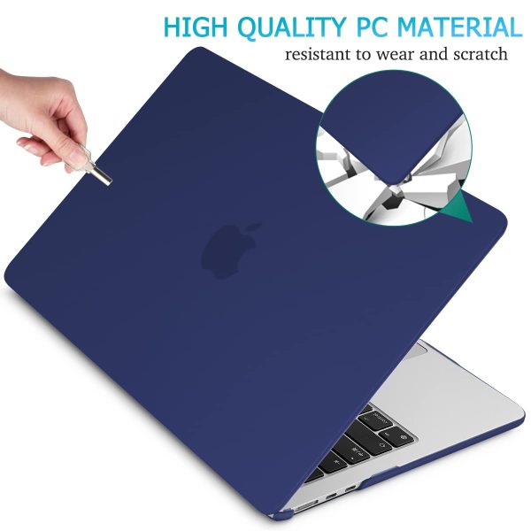 15 inch Air 2023 MacBook Air Matte Case  A2941 M2 Chip Hard Shell Case Keyboard Cover Blue - Image 4