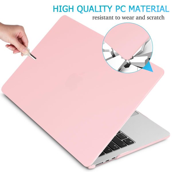15 inch Air 2023 MacBook Air Matte Case  A2941 M2 Chip Hard Shell Case Keyboard Cover Sold Pink - Image 4