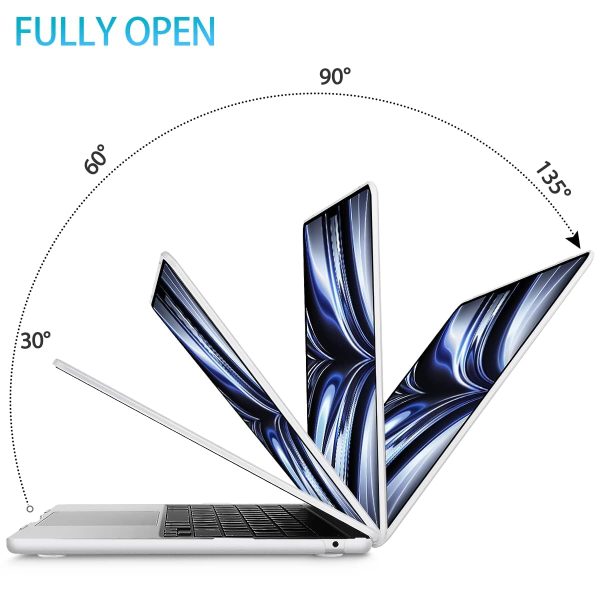 15 inch Air 2023 MacBook Air Matte Case  A2941 M2 Chip Hard Shell Case Keyboard Cover White - Image 5